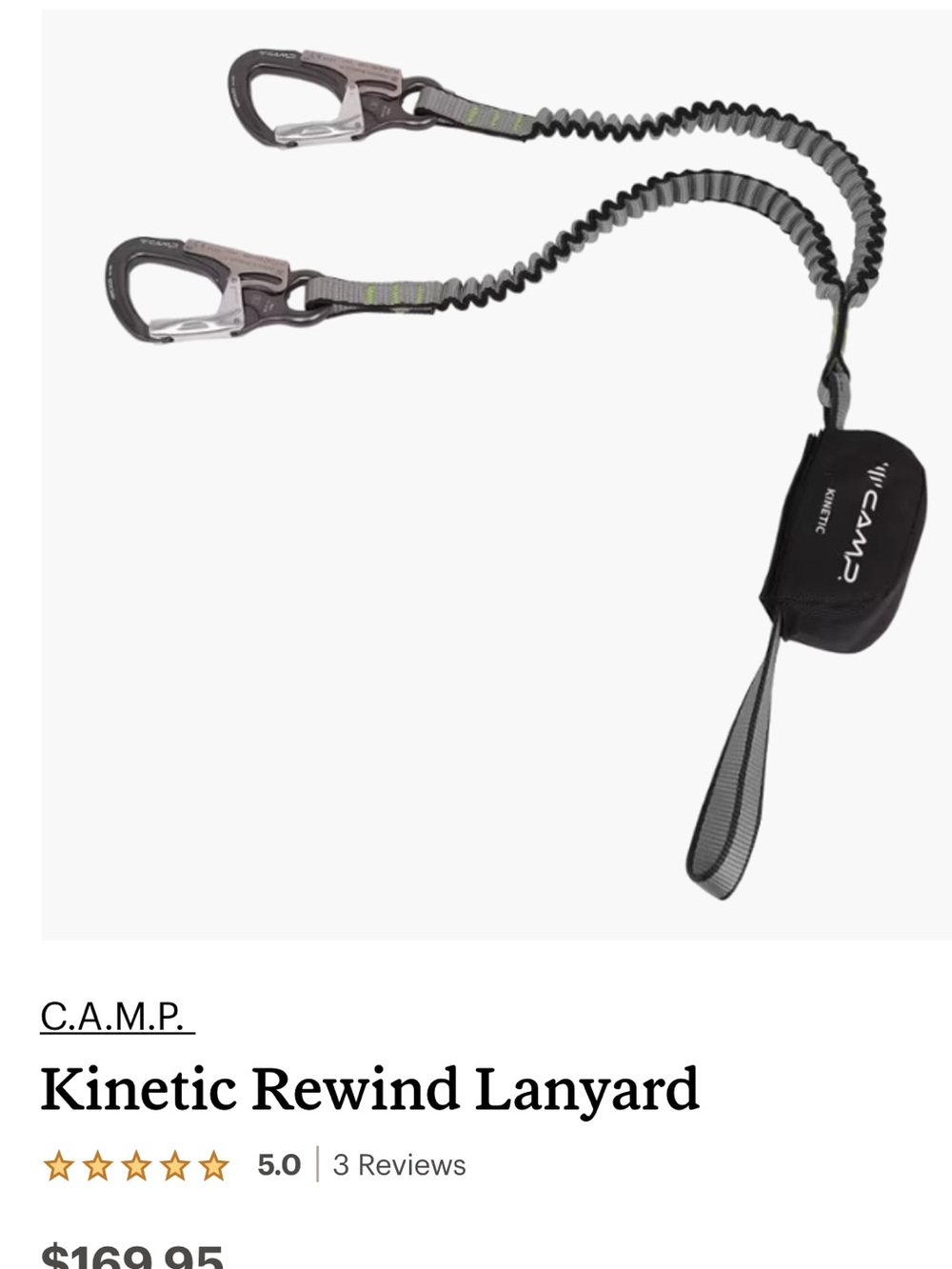 Kinetic Rewind Lanyard - Gray